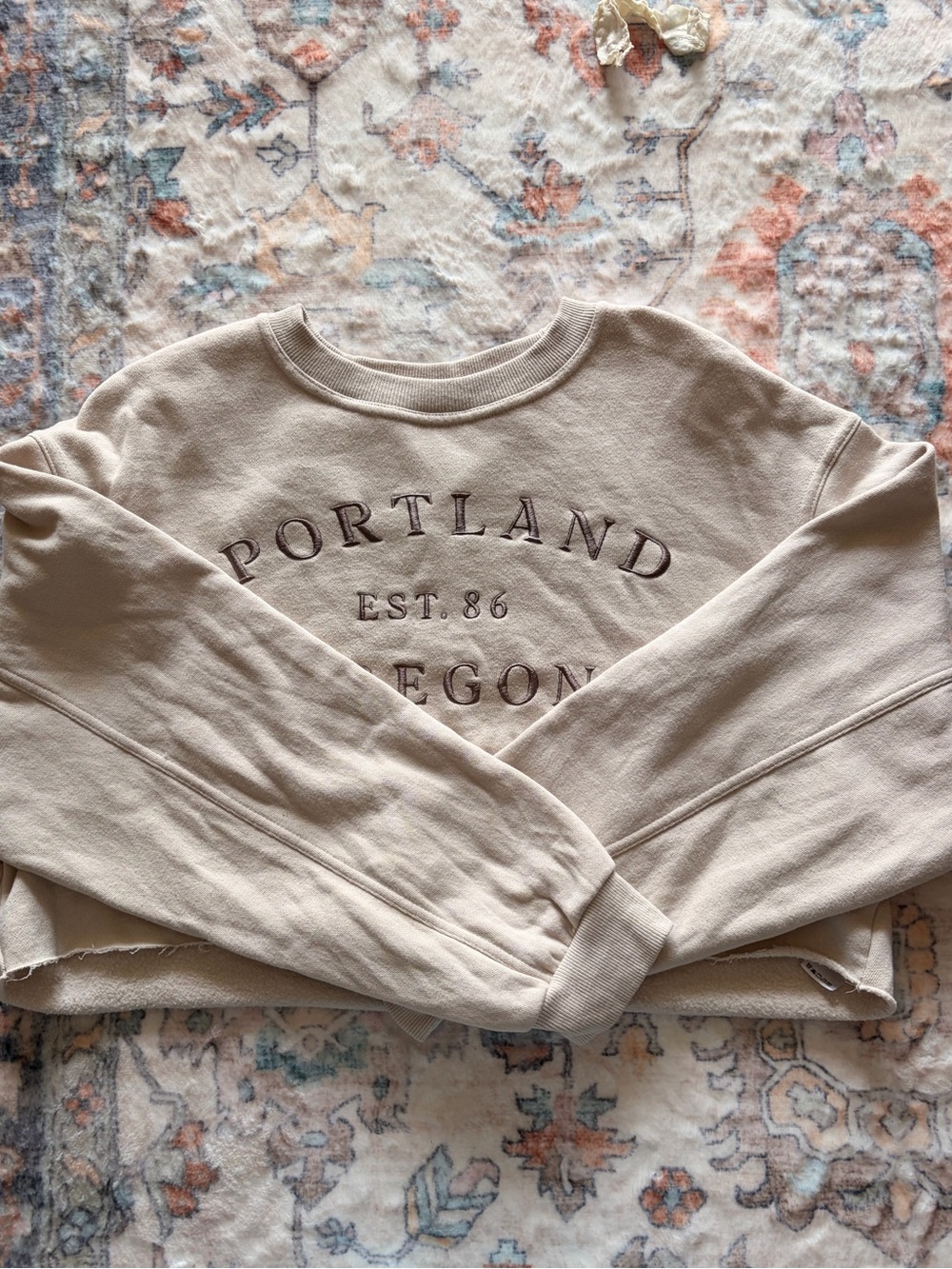 Portland Graphic Crewneck Sweatshirt - Cream